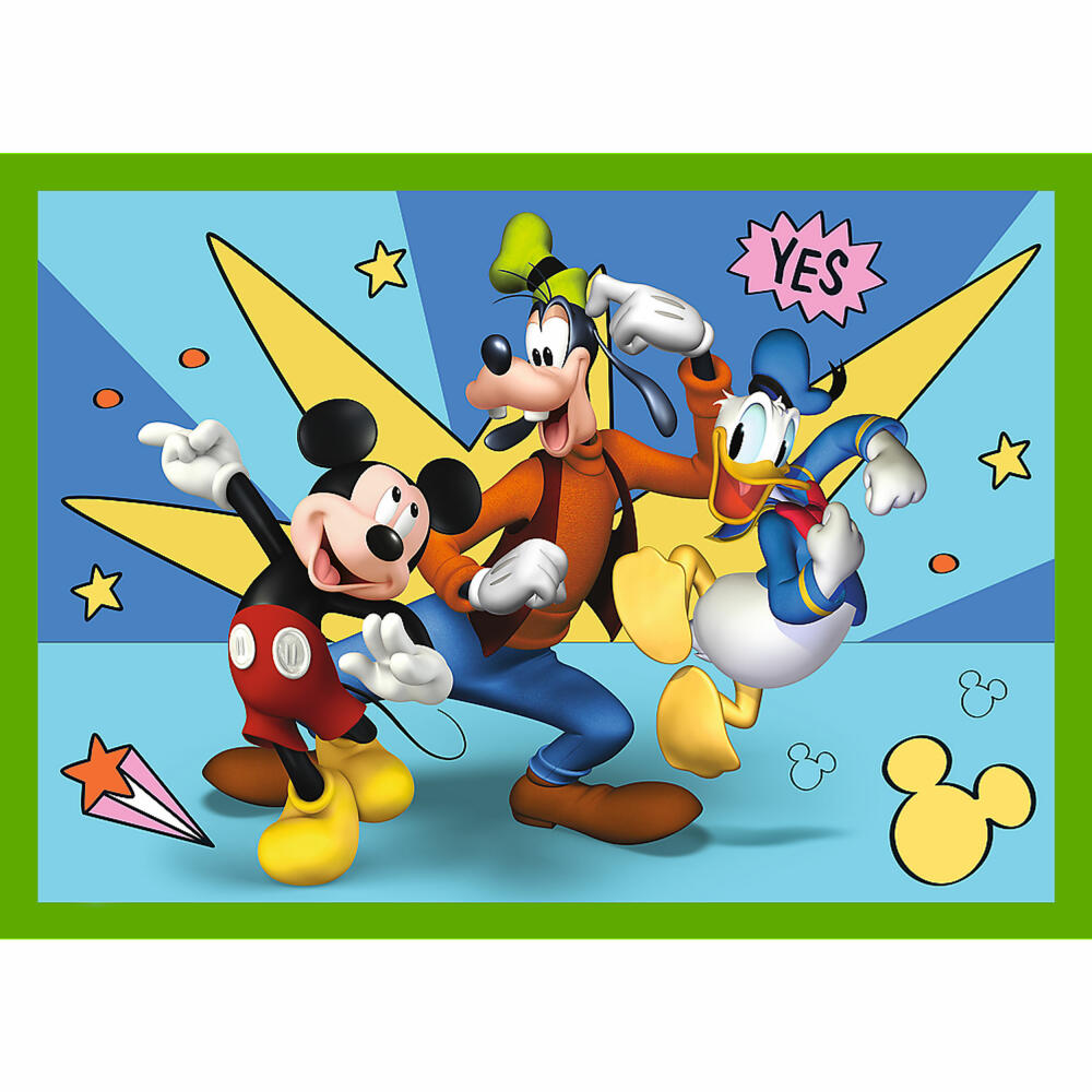 Trefl 4 in 1 Puzzle - Mickey Mouse und Freunde, 12 + 15 + 20 + 24 Teile, 28.5 x 20.5 cm, 34616