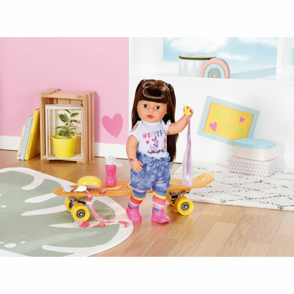 Zapf Creation BABY born Sister Brünette, Spielpuppe, Puppe, Spielzeugpuppe, 43 cm, 830352