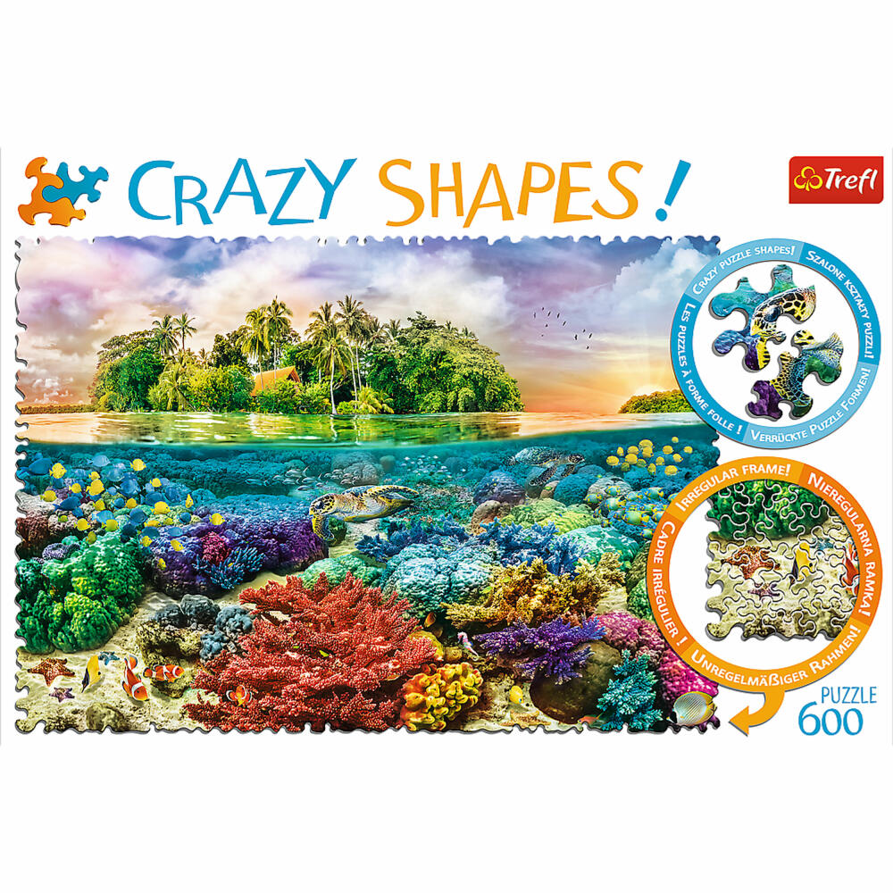 Trefl Puzzle Crazy Shapes Tropical Island, 600 pieces, 68.3 x 48 cm, 11113