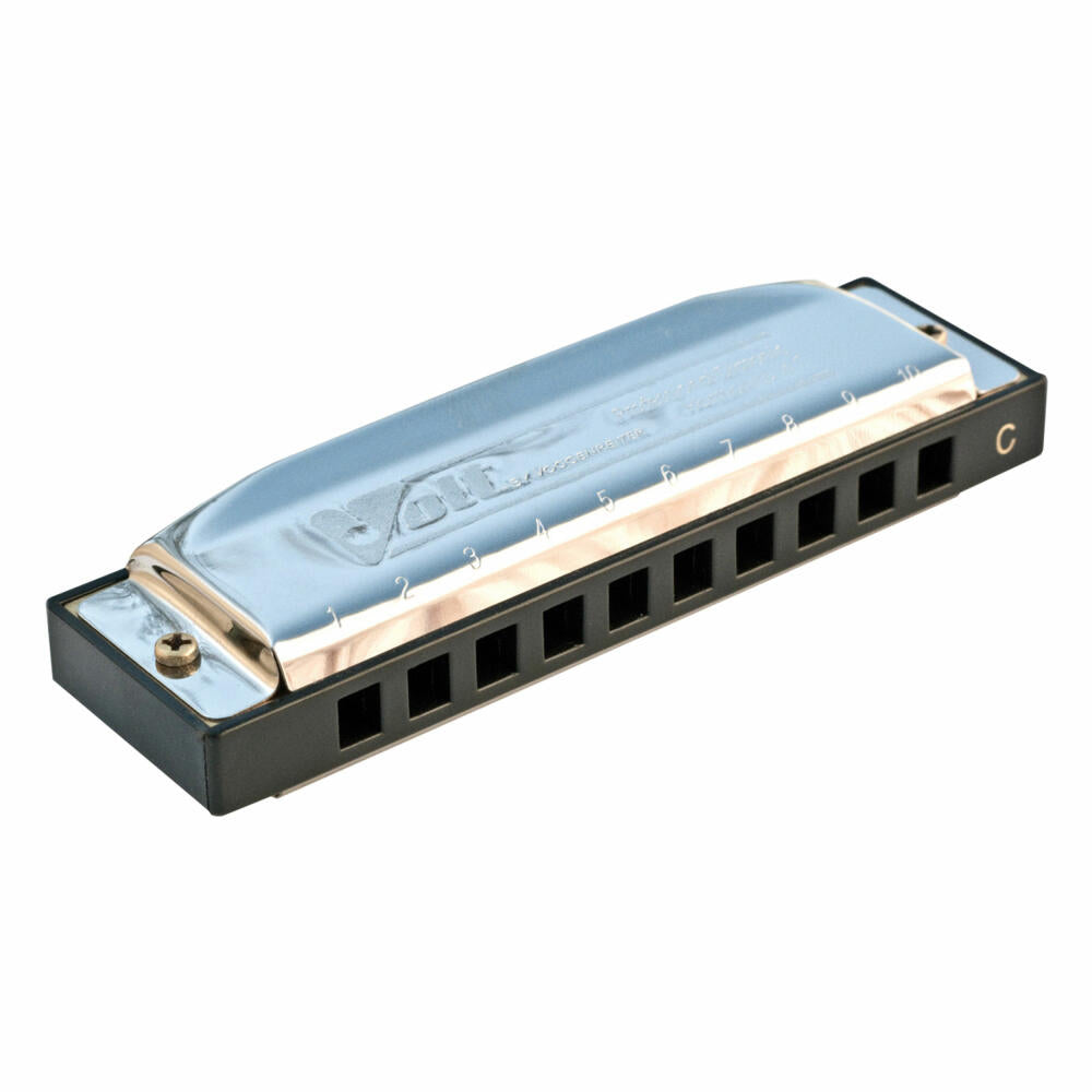 Voggenreiter Volt Mundharmonika Set, 5-tlg., Blues Harp Schule, Harmonika MH-01, in C-Dur, Instrument