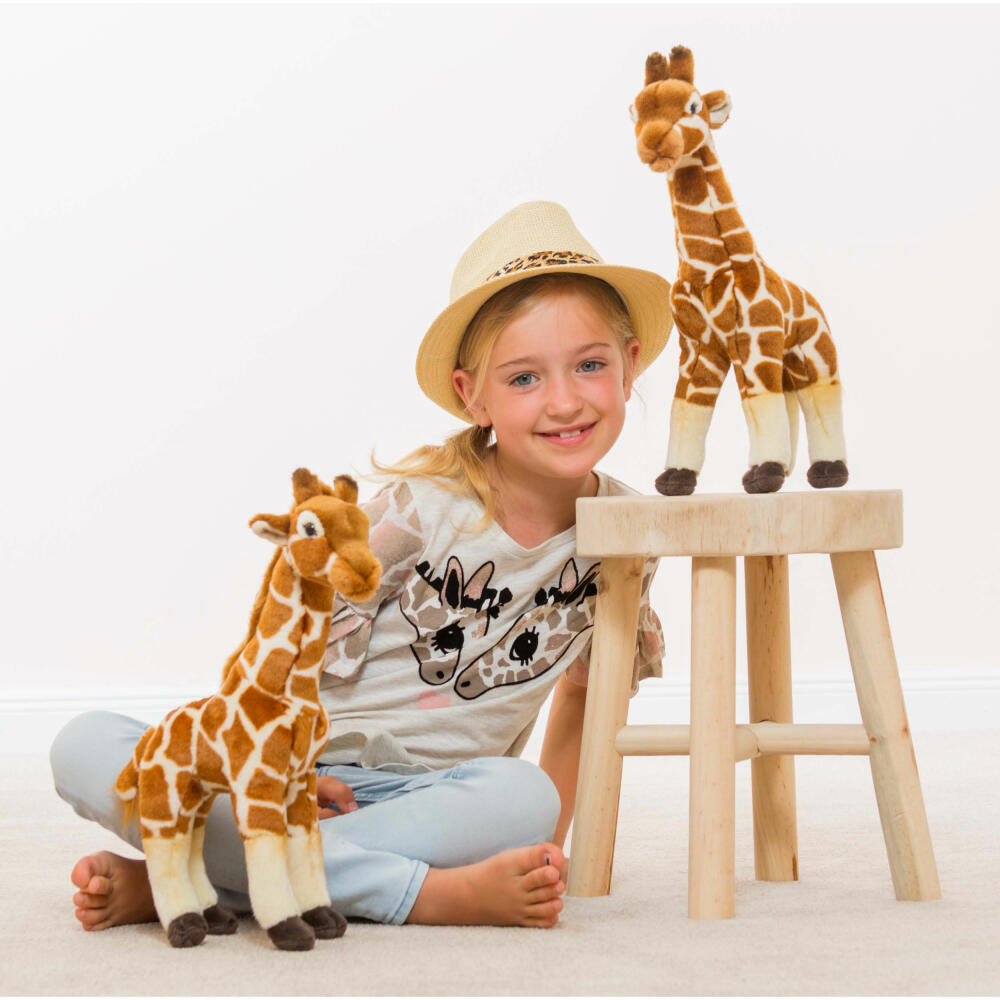 Teddy Hermann Giraffe, Kuscheltier, Stofftier, Plüschtier, Wildtier, stehend, Plüsch, Braun gemustert, 38 cm, 90587