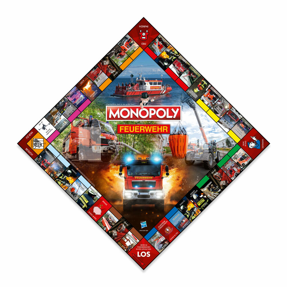 Winning Moves Monopoly - Fire Brigade, board game, family game, parlor game, ages 8 and up, WM04228-GER-6