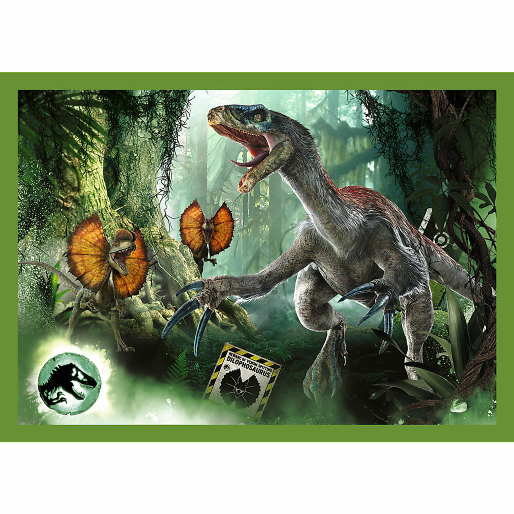 Trefl 4 in 1 Puzzle - Jurassic World, 35 + 48 + 54 + 70 Teile, 28.5 x 20.5 cm, 34607