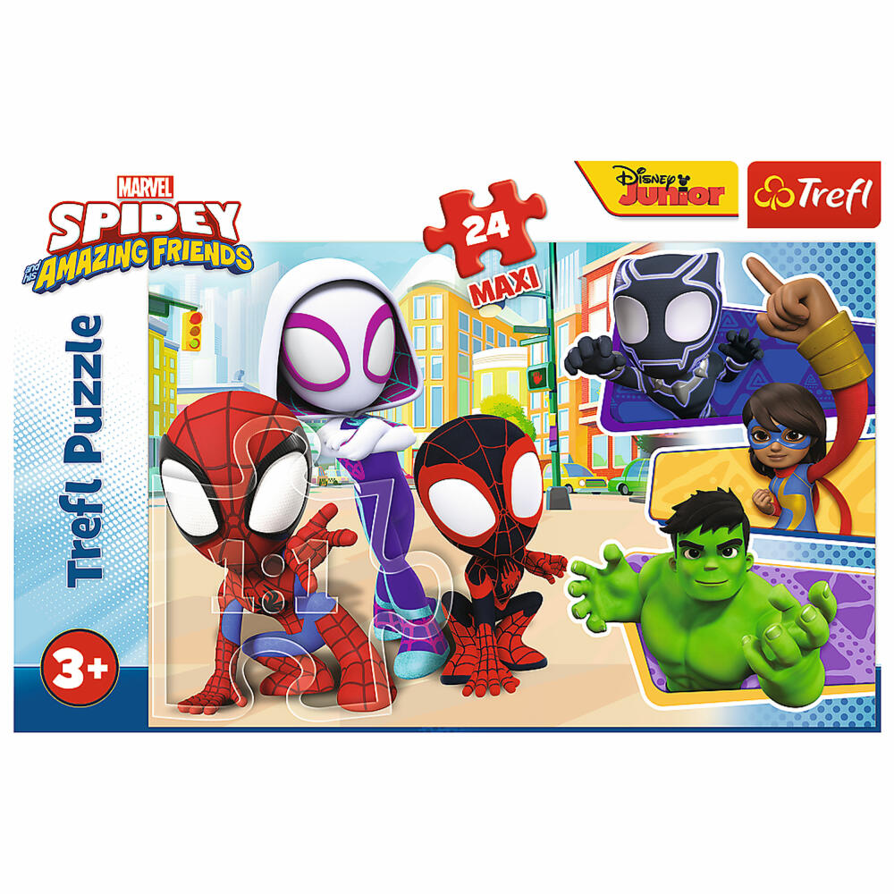 Trefl Maxi Puzzle Marvel Spidey, Spiderman, children's puzzle, 24 pieces, 60 x 40 cm, 14348