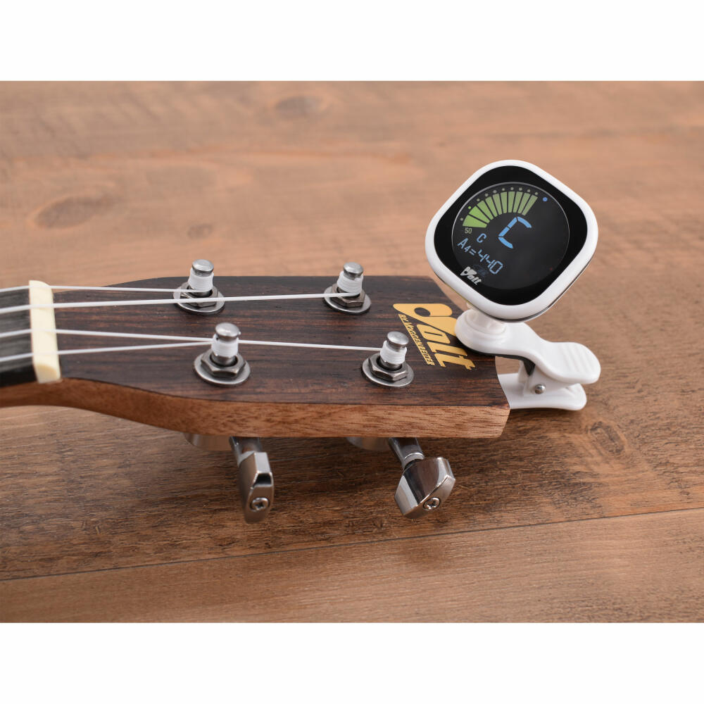 Voggenreiter VOLT Clip-Tuner RCT-5000-white, Stimmgerät, für Gitarre / Bass / Ukulele, Weiß, 1196
