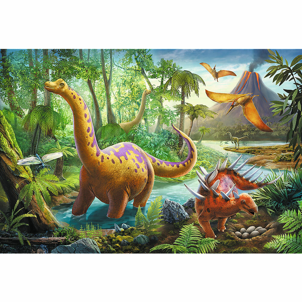 Trefl Puzzle Dinosaurs, children's puzzle, dinosaurs, 60 pieces, 33 x 22 cm, 17319