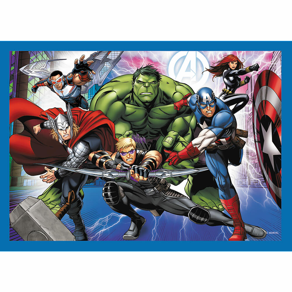 Trefl 4 in 1 Puzzle - Avengers, 35 + 48 + 54 + 70 Teile, 28.5 x 20.5 cm, 34386