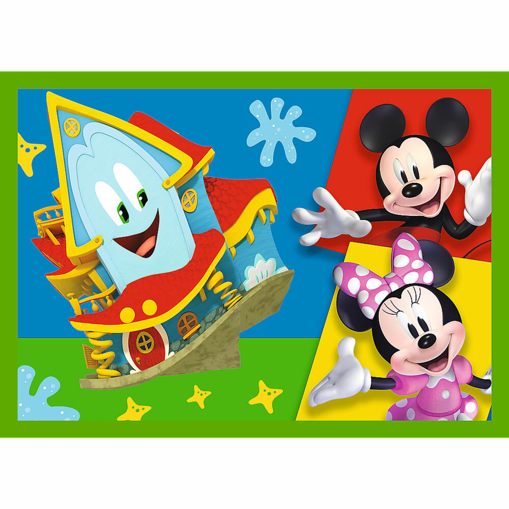 Trefl 4 in 1 Puzzle - Mickey Mouse und Freunde, 12 + 15 + 20 + 24 Teile, 28.5 x 20.5 cm, 34616