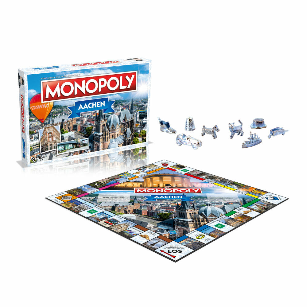 Winning Moves Monopoly - Aachen, board game, family game, parlor game, ages 8 and up, WM04222-GER-6