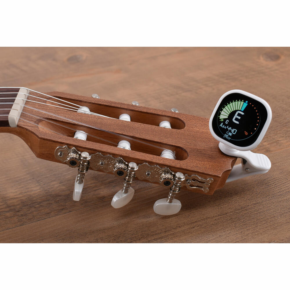 Voggenreiter VOLT Clip-Tuner RCT-5000-white, Stimmgerät, für Gitarre / Bass / Ukulele, Weiß, 1196