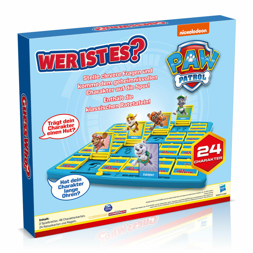 Winning Moves Wer ist es? Paw Patrol, Ratespiel, Gesellschaftsspiel, Kinderspiel, ab 4 Jahren, WM04175-GER-6