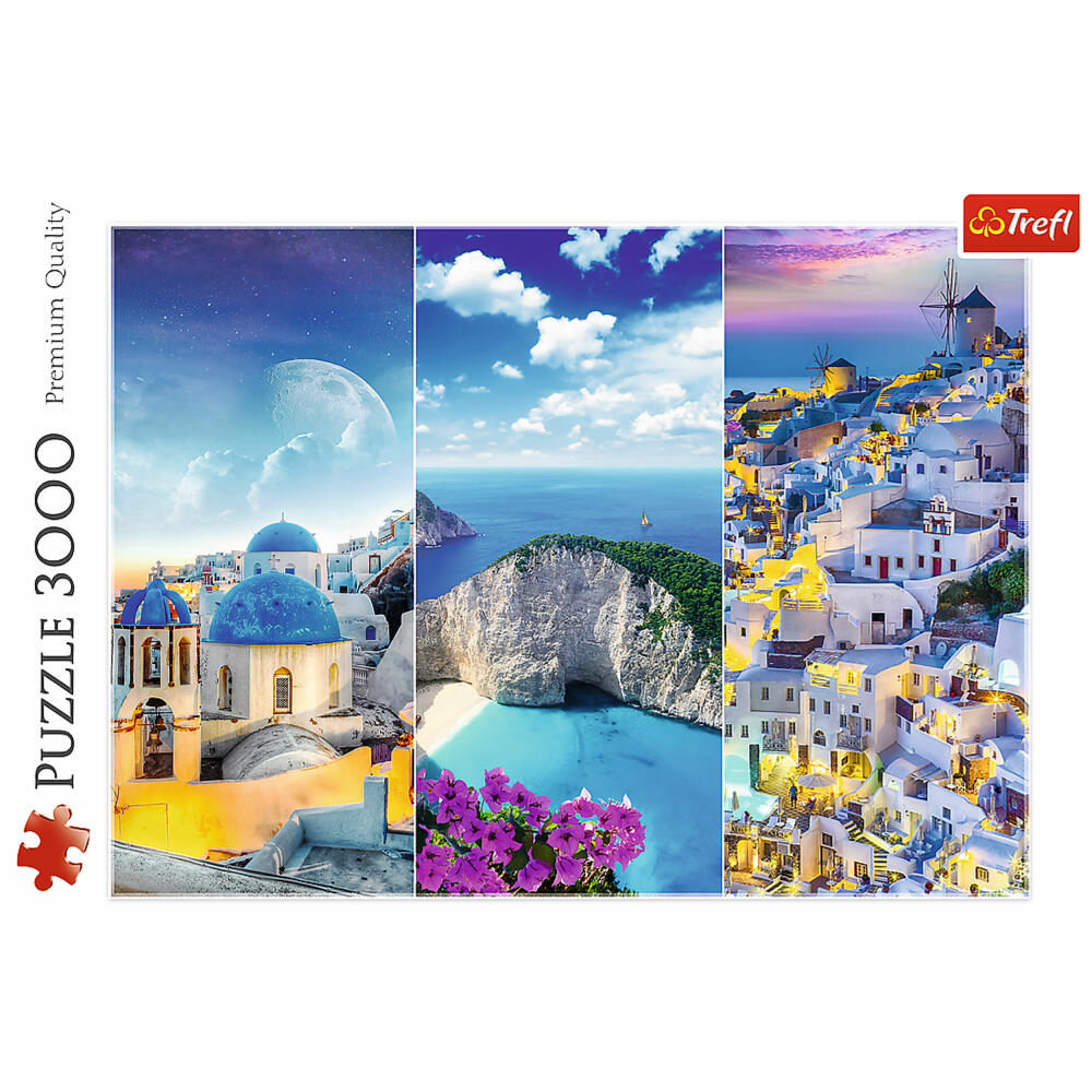 Trefl Puzzle Greek Holidays - Collage, 3000 pieces, 116 x 85 cm, 33073