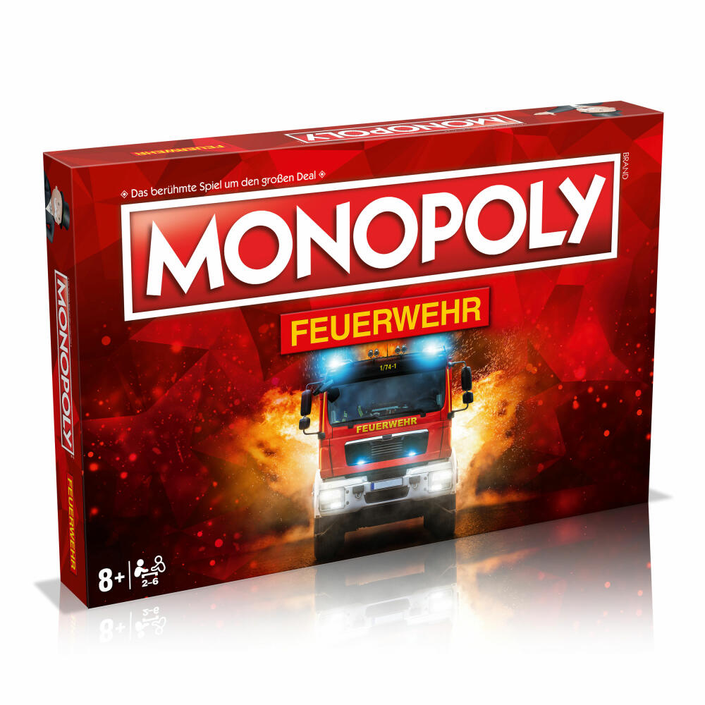 Winning Moves Monopoly - Fire Brigade, board game, family game, parlor game, ages 8 and up, WM04228-GER-6