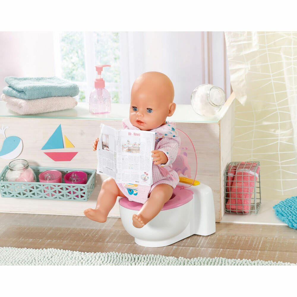 Zapf Creation BABY born Bath Toilette, Puppen Toilette, Töpfchen, Zubehör, 828373