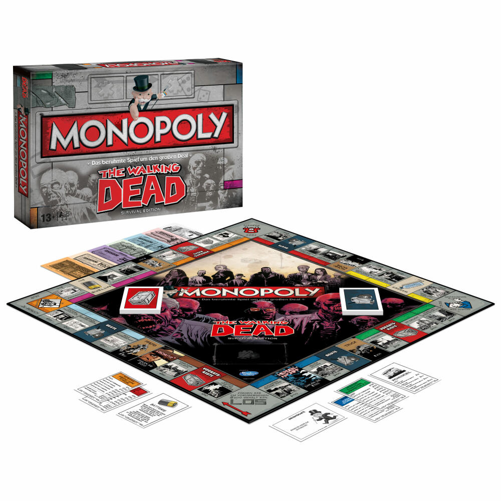 Winning Moves Monopoly The Walking Dead, Board Game, Parlor Game, Family Game, 43287