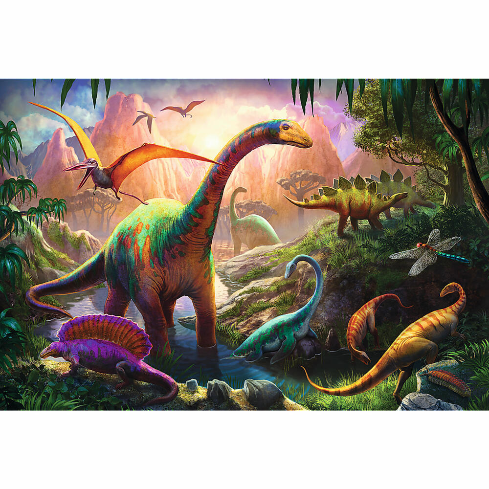 Trefl Puzzle Dinosaur Land, children's puzzle, 100 pieces, 41 x 27.5 cm, 16277