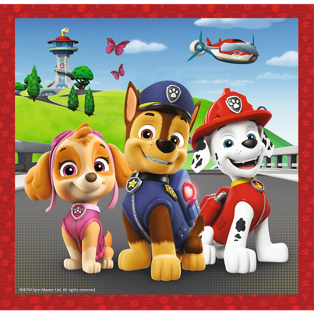 Trefl 3 in 1 Puzzle - Paw Patrol, 20 + 50 + 36 Teile, 20 x 19.5 cm, 34867