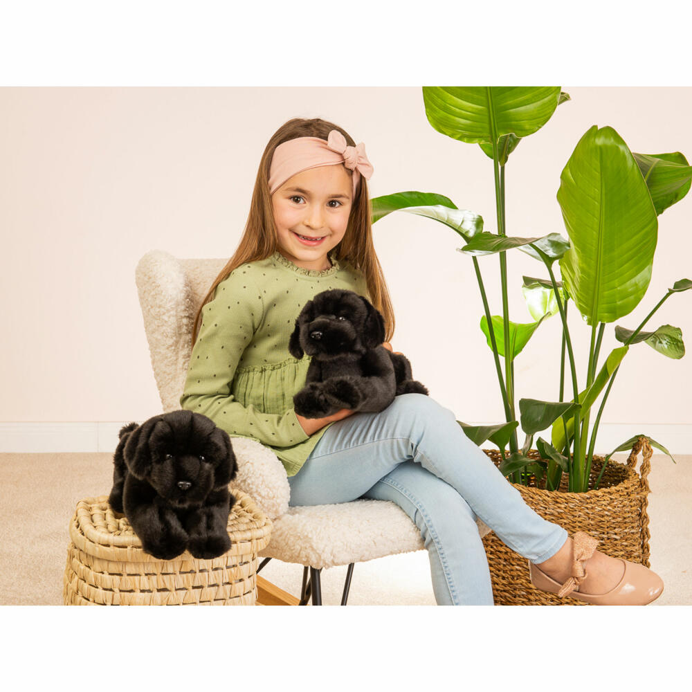 Teddy Hermann Labrador liegend, Plüschtier, Hund, Plüsch, Schwarz, 30 cm, 919827
