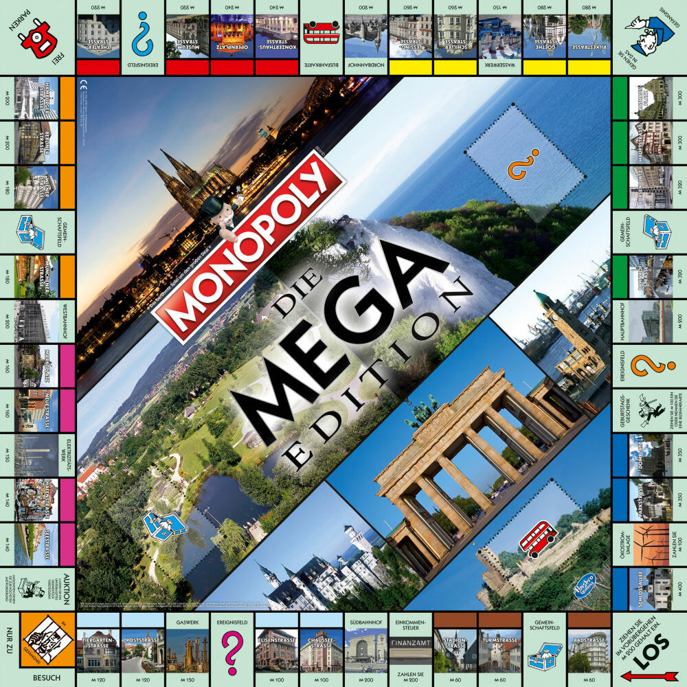 Winning Moves Monopoly Mega 2nd Edition, Board Game, Parlor Game, Family Game, 46899