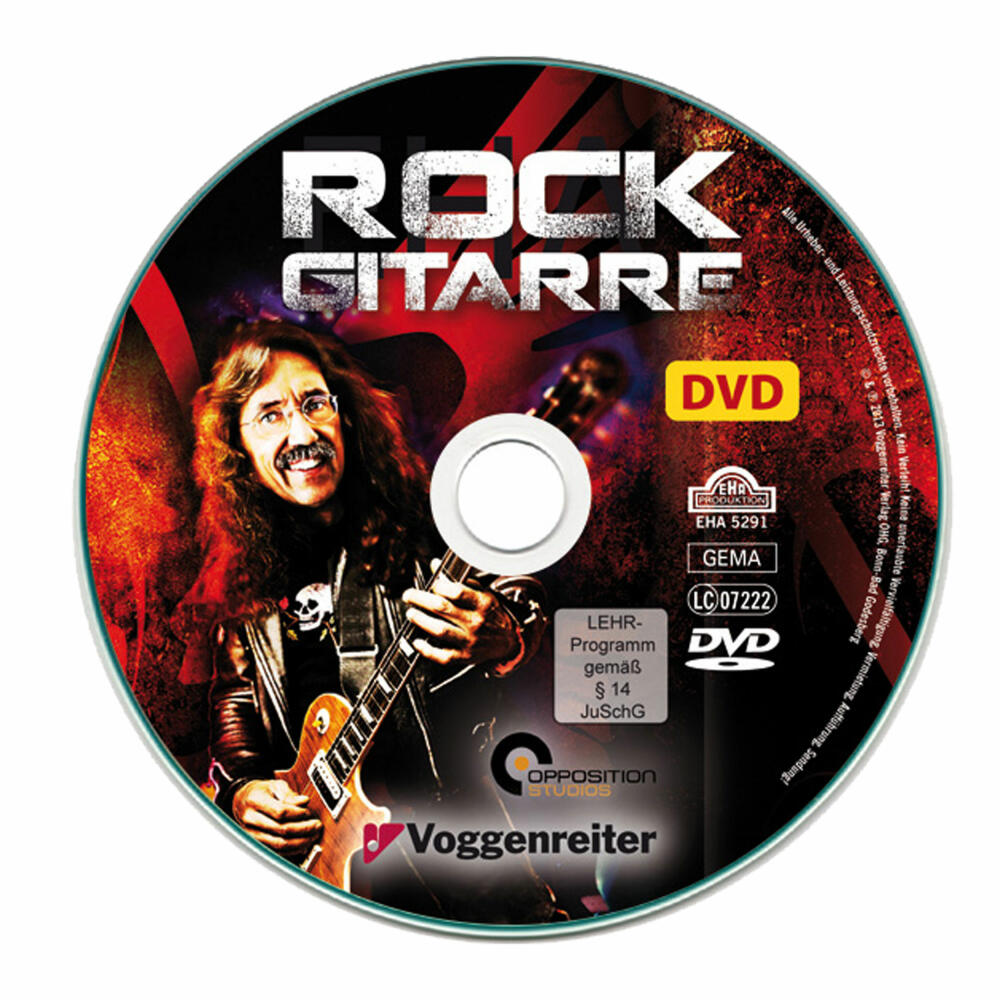 Voggenreiter Gitarren Set, 4-tlg., Peter Burschs Rock Gitarre, Gitarrenständer GS-100, Gitarren Buch