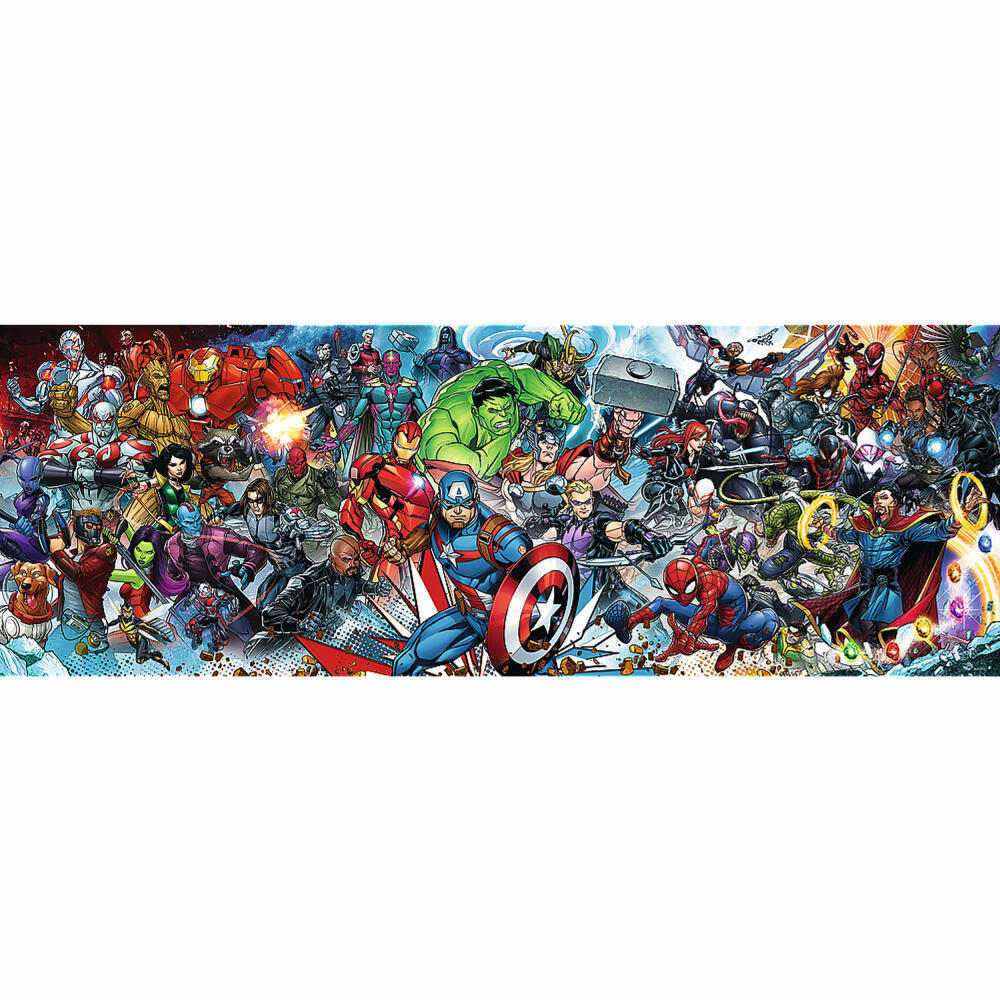 Trefl Panorama-Puzzle Marvel Universum, Querformat, 1000 Teile, 97 x 34 cm, 29047
