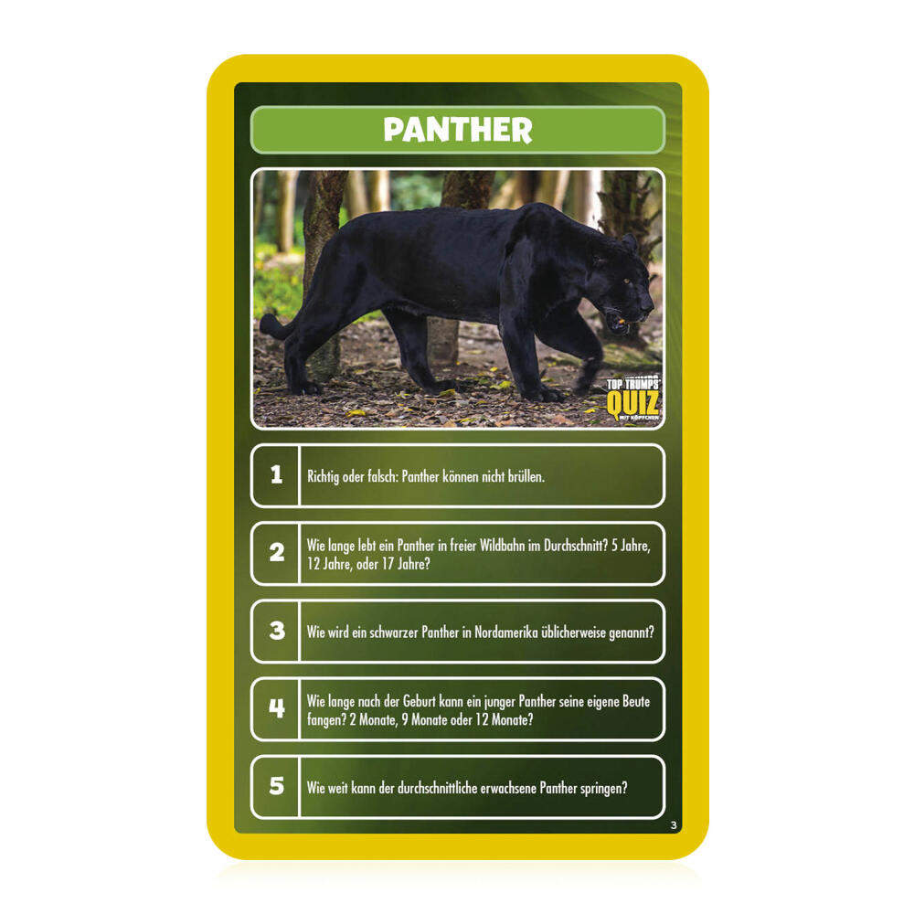 Winning Moves Top Trumps Quiz World of Animals, Quiz Game, Board Game, Knowledge Game, 47339