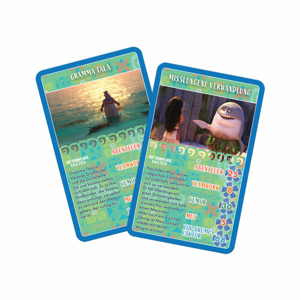 Winning Moves Top Trumps Vaiana, Trumpfspiel, Kartenspiel, Familienspiel, ab 6 Jahren, WM03838-GER-12