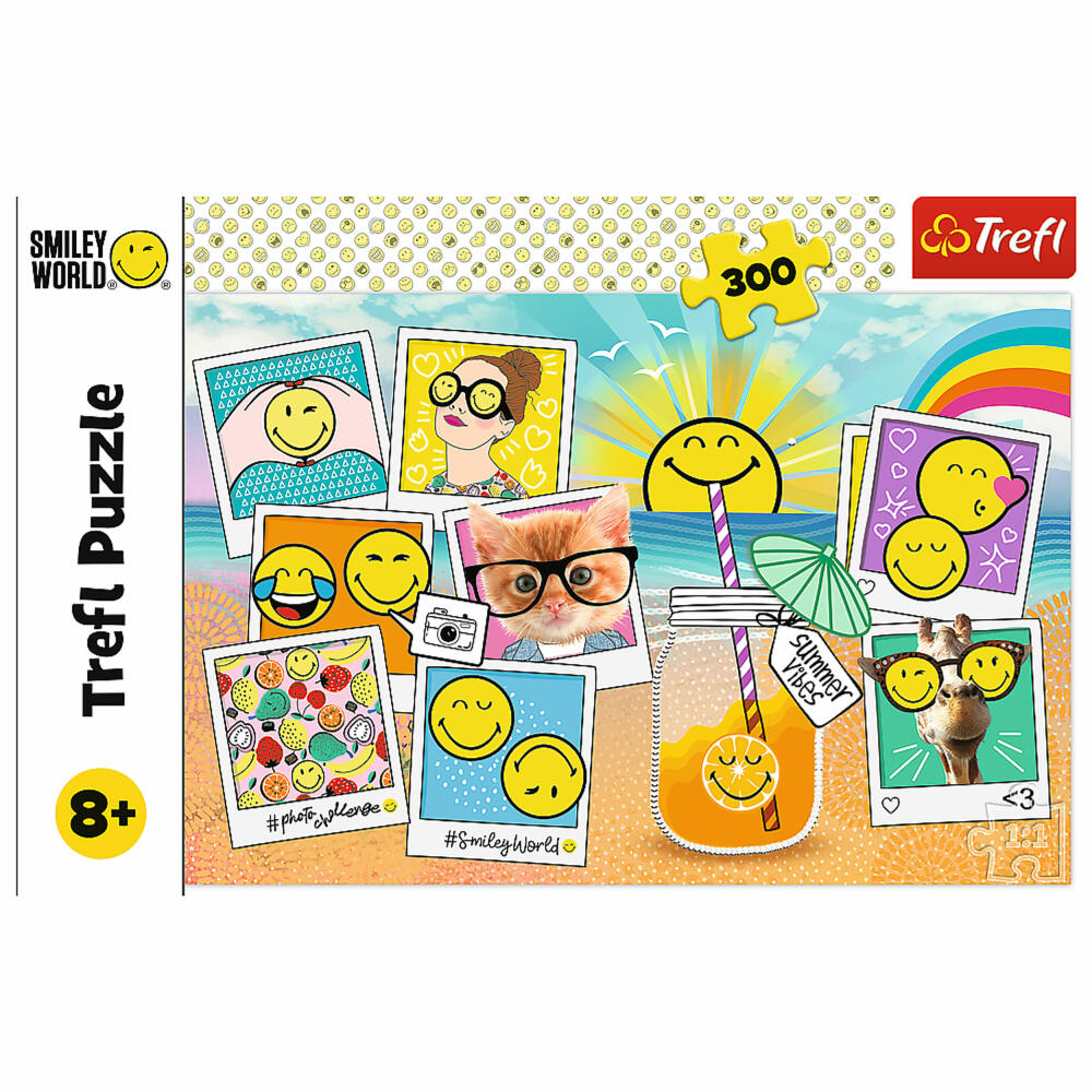 Trefl Puzzle Smiley im Urlaub, Kinderpuzzle, 300 Teile, 60 x 40 cm, 23019