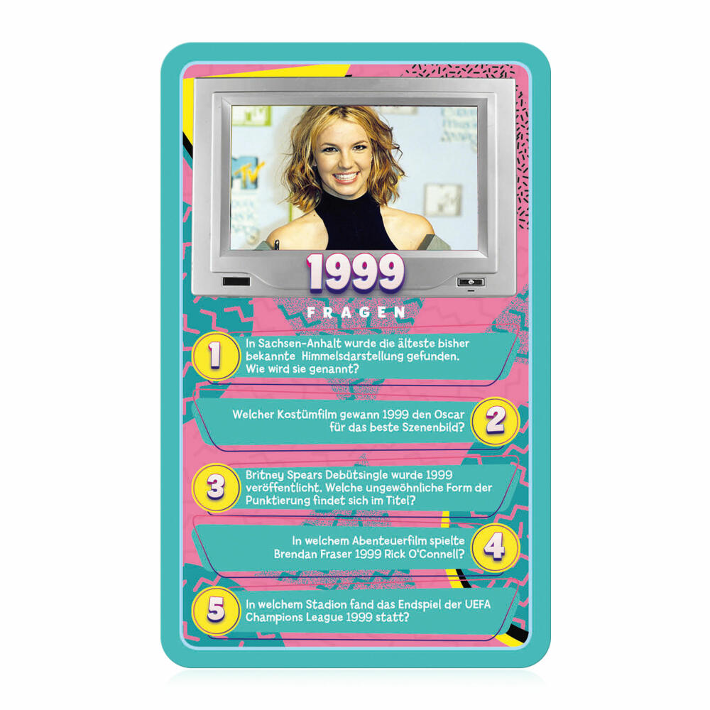Winning Moves Top Trumps Quiz 90s, Quiz Game, Board Game, Knowledge Game, 47315