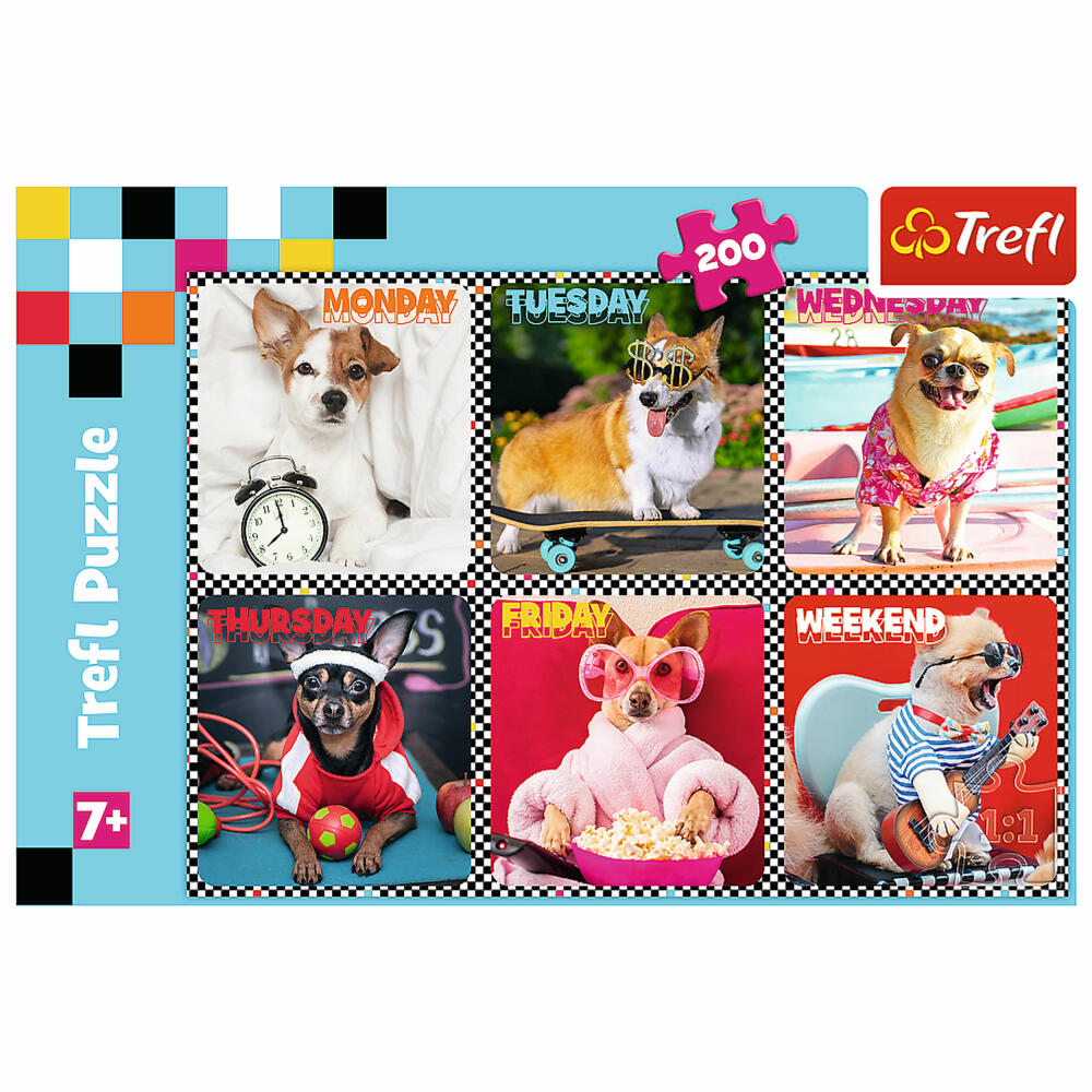 Trefl Puzzle Happy Dogs, children's puzzle, 200 pieces, 48 x 34 cm, 13279