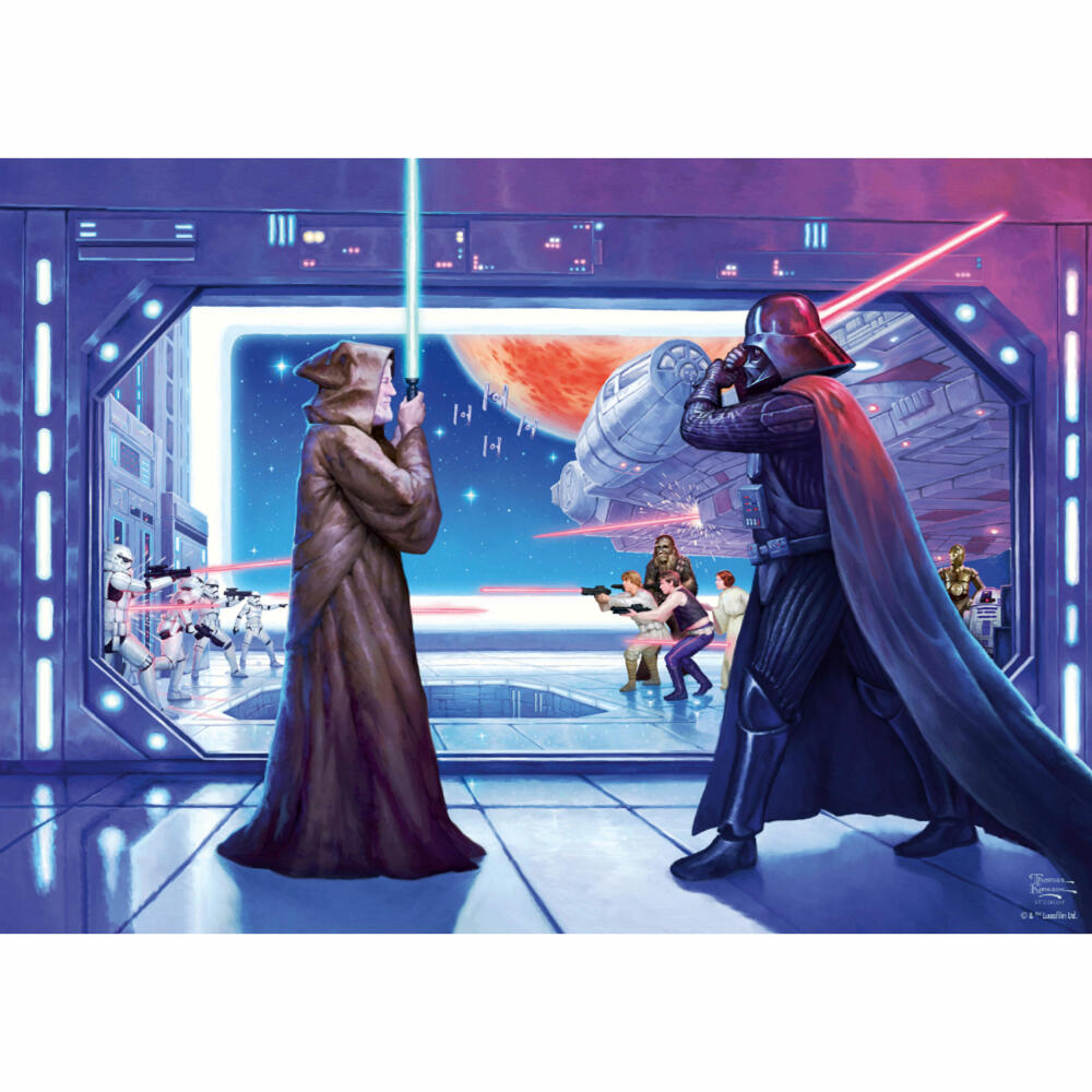 Schmidt Spiele Lucas Film Star Wars Obi Wans Final Battle, Thomas Kinkade, Puzzle, Erwachsenenpuzzle, 1000 Teile, 59953