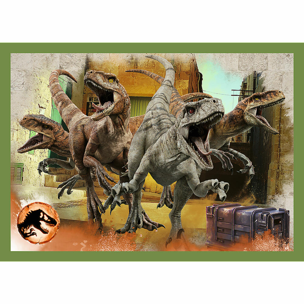 Trefl 4 in 1 Puzzle - Jurassic World, 35 + 48 + 54 + 70 Teile, 28.5 x 20.5 cm, 34607