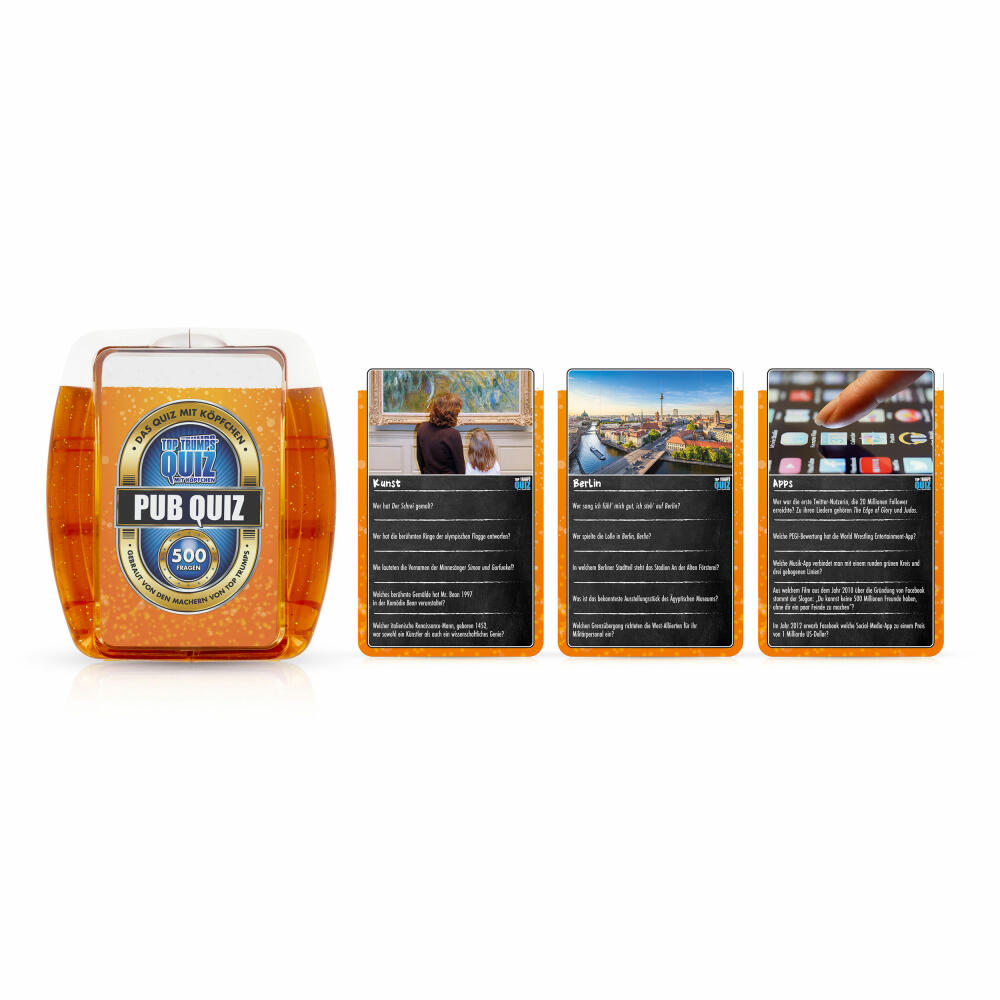 Winning Moves Top Trumps Pub Quiz, quiz game, board game, knowledge game, 47414