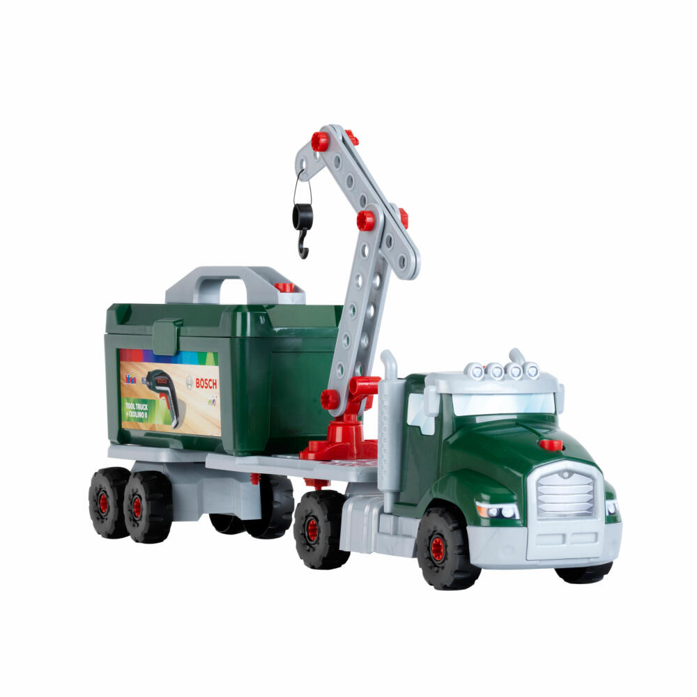 Theo Klein Bosch Screw Truck Set, 86 pcs., with Ixolino II, Cordless Screwdriver, Tool Box, Children's Toy, 8640