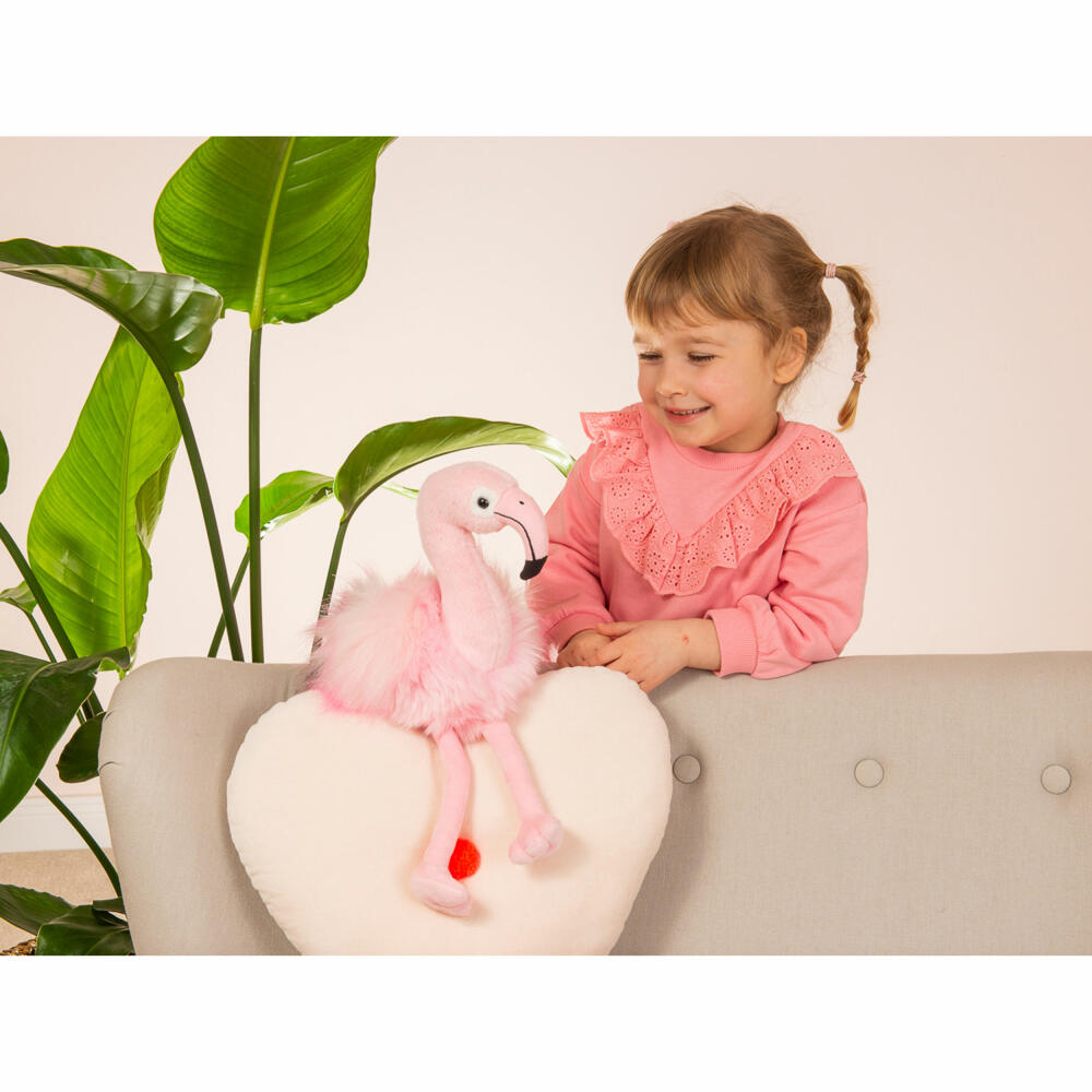 Teddy Hermann Flamingo Flora, Plüschtier, Vogel, Herzekind, Plüsch, Pink, 35 cm, 939528