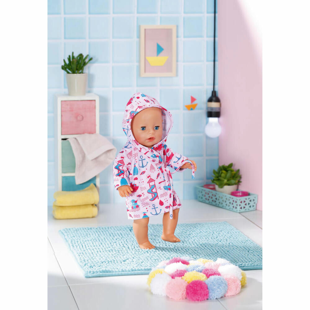 Zapf Creation BABY born Bath Bademantel, Puppenkleidung, Puppen Kleidung, 43 cm, 830642