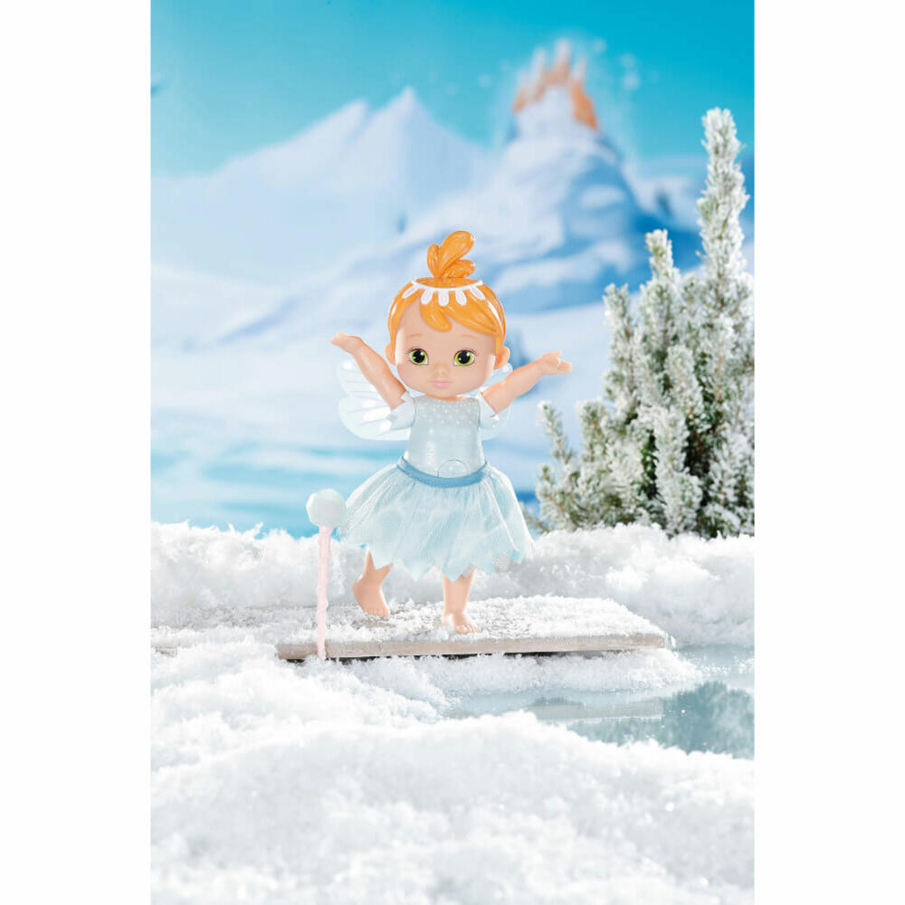 Zapf Creation BABY born Storybook Fairy Ice, Feen-Puppe, Spielpuppe, mit Flügelfunktion, 18 cm, 831816