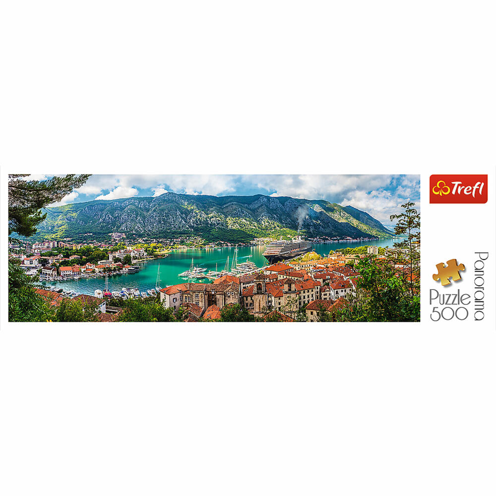 Trefl Panorama-Puzzle Kotor, Montenegro, 500 Teile, 66 x 23.7 cm, 29506