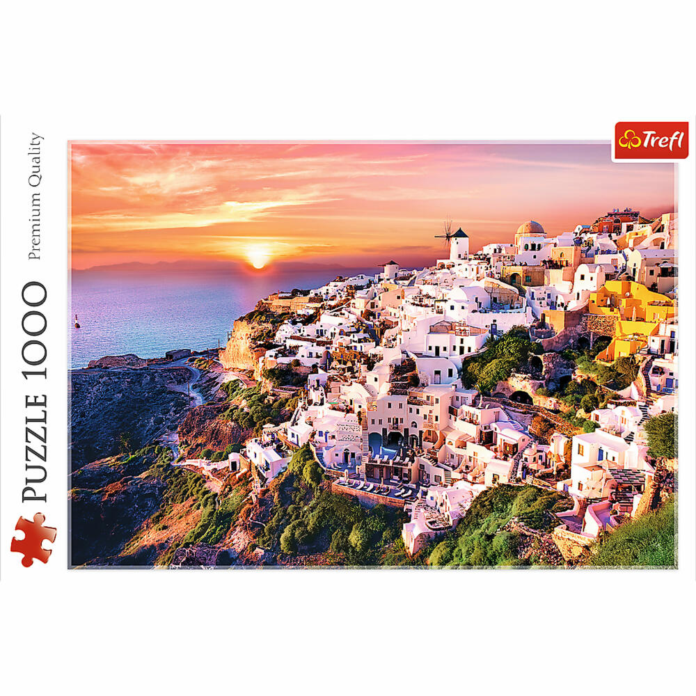 Trefl Puzzle Sonnenuntergang über Santorini, Griechenland, 1000 Teile, 68.3 x 48 cm, 10435