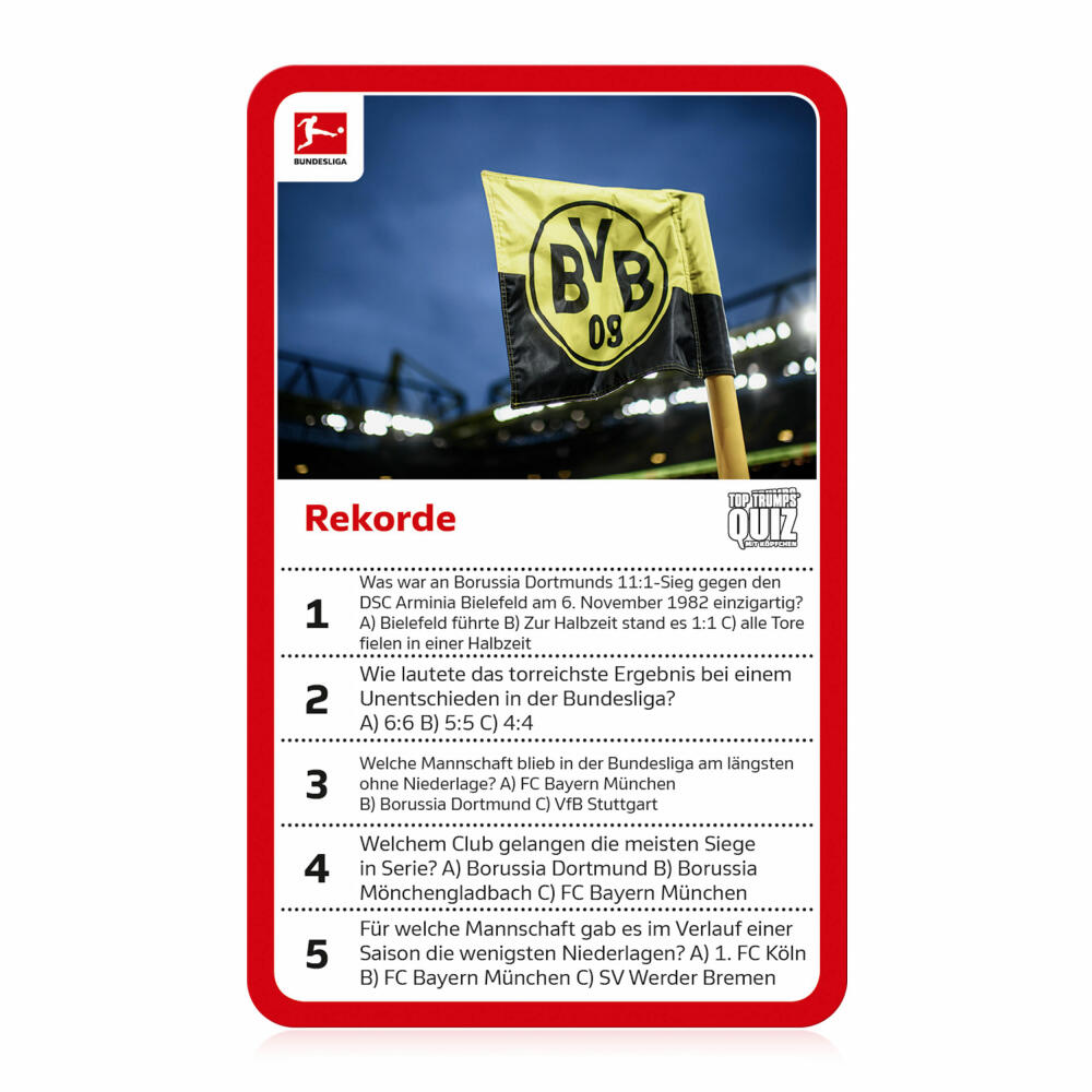Winning Moves Top Trumps Quiz Bundesliga Edition, quiz game, board game, knowledge game, 47230