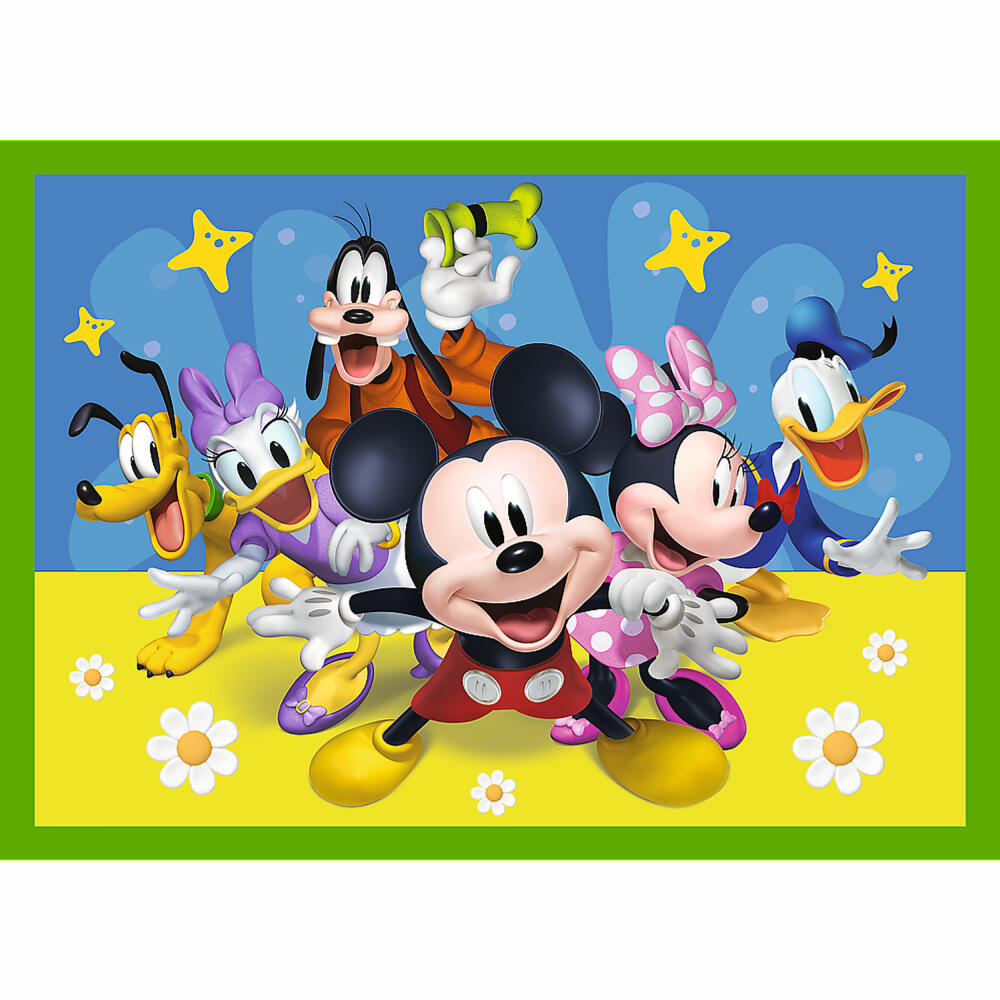 Trefl 4 in 1 Puzzle - Mickey Mouse und Freunde, 12 + 15 + 20 + 24 Teile, 28.5 x 20.5 cm, 34616