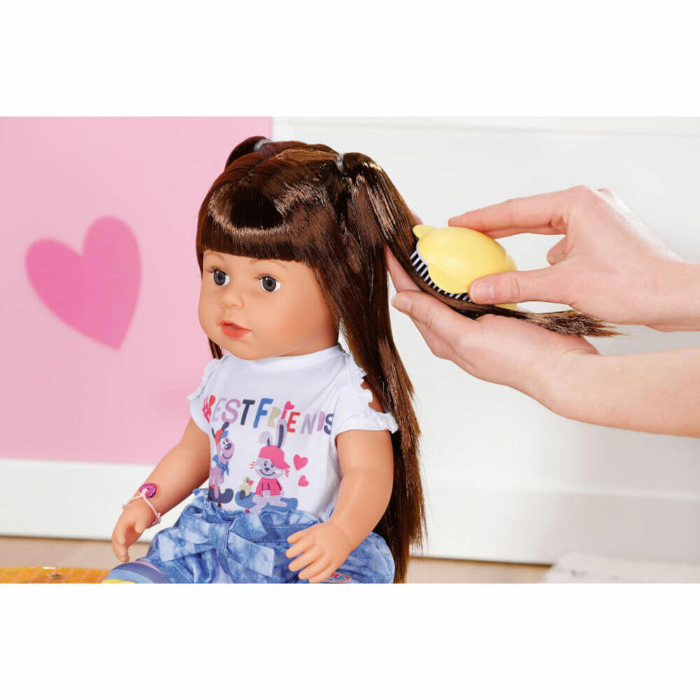 Zapf Creation BABY born Sister Brünette, Spielpuppe, Puppe, Spielzeugpuppe, 43 cm, 830352