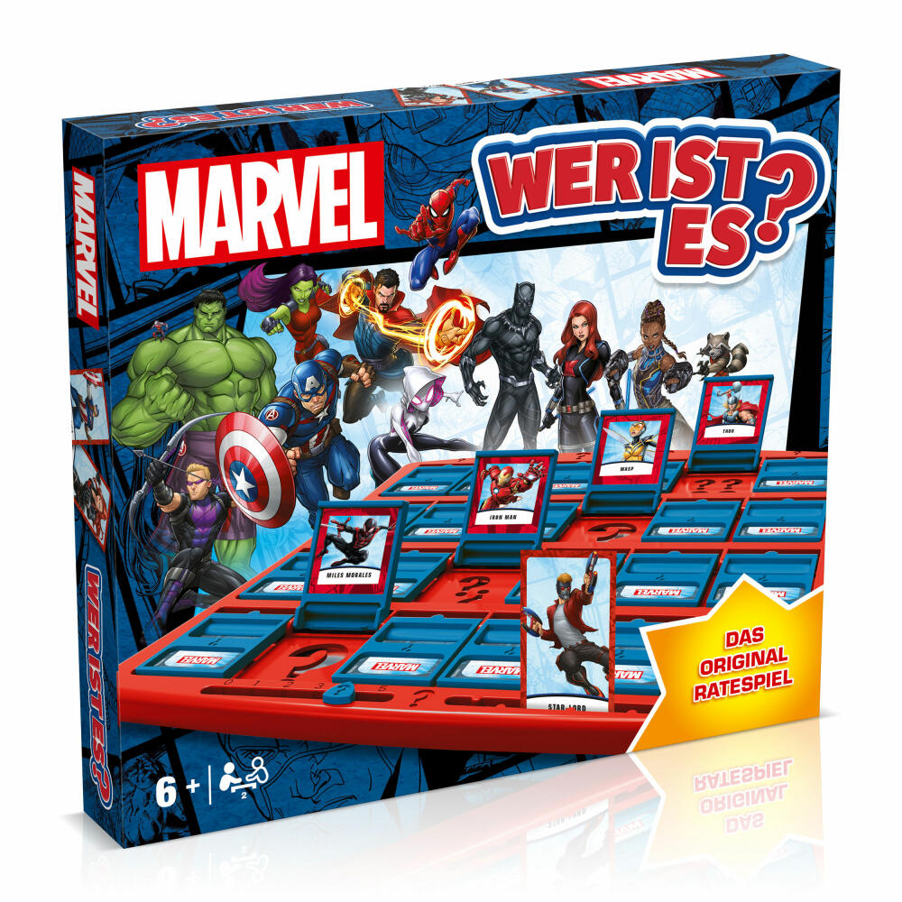 Winning Moves Who is it? Marvel, guessing game, board game, family game, 48459