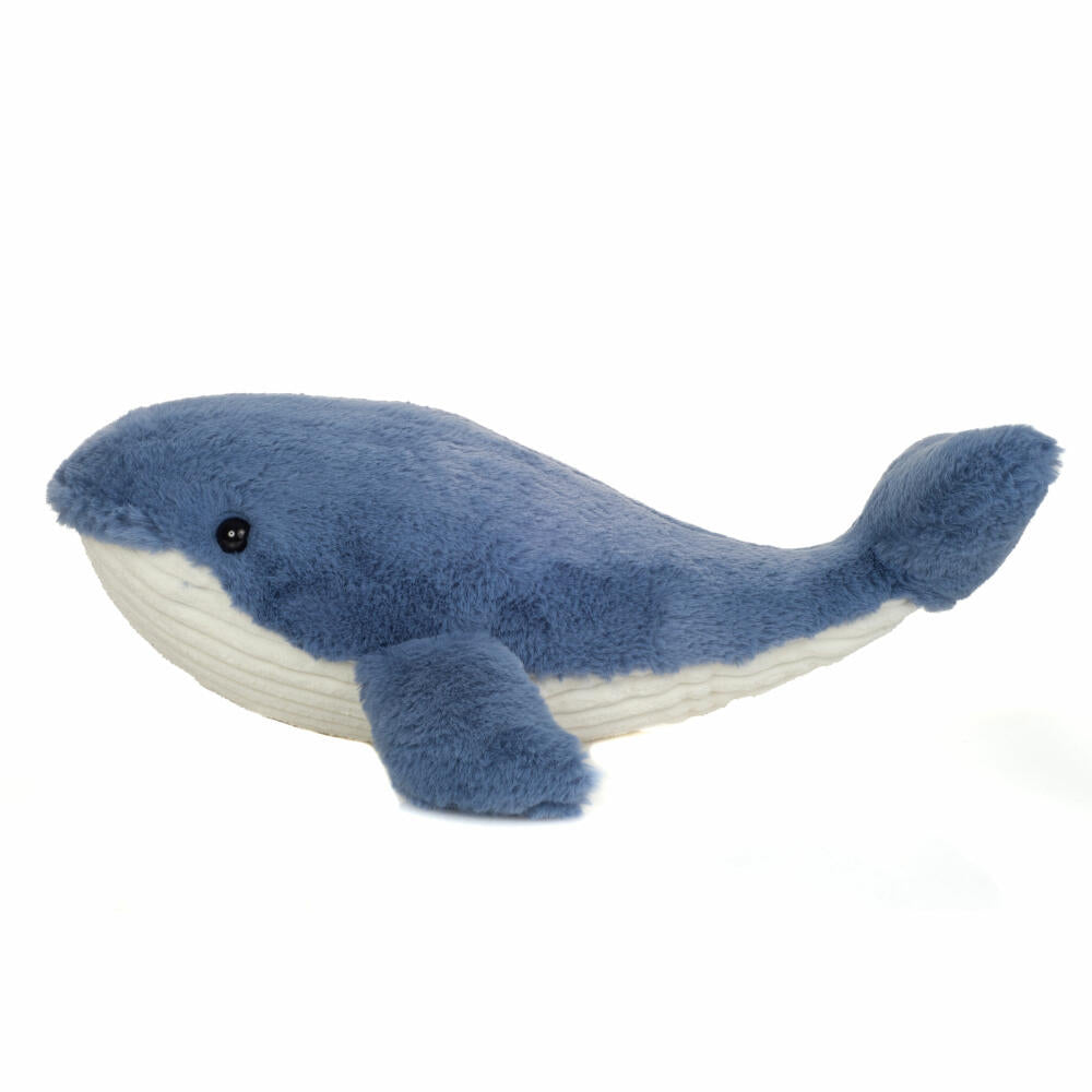 Teddy Hermann Walfisch Waltraud, soft toy, whale, Herzekind, plush, blue, white, 44 cm, 939542