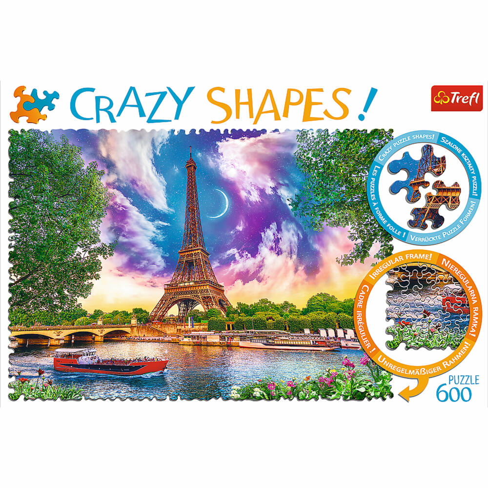 Trefl Puzzle Crazy Shapes Sky over Paris, 600 pieces, 68.3 x 48 cm, 11115
