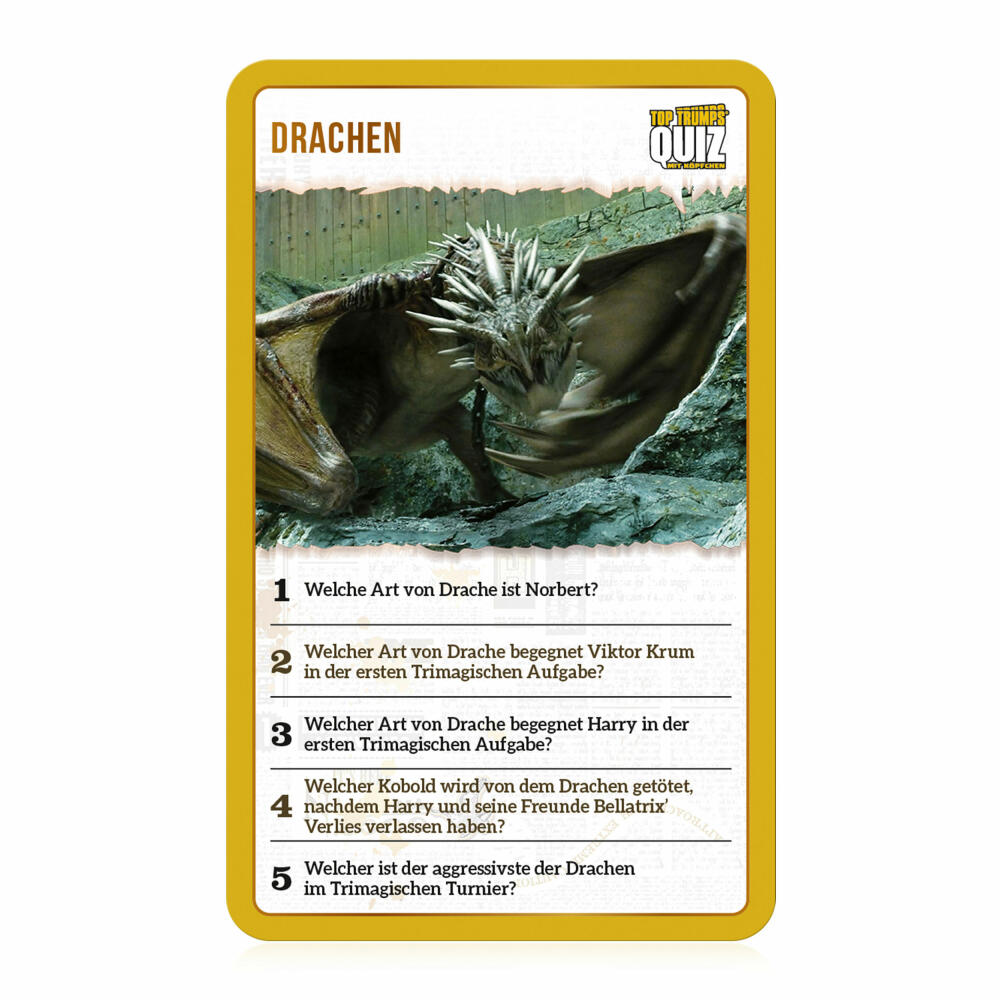 Winning Moves Top Trumps Quiz Harry Potter Hogwarts, Quiz Game, Board Game, Knowledge Game, 64077