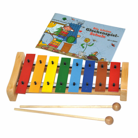 Voggenreiter Das Bunte Glockenspiel-Set, 5-tlg., Volt Notenständer NS-100, Xylophon, Kinder Instrument