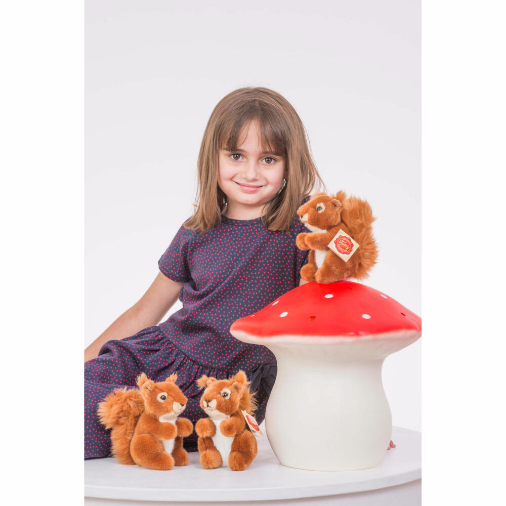 Teddy Hermann Eichhörnchen, Kuscheltier, Stofftier, Plüschtier, Waldtier, aufwartend, Plüsch, Braun, 14 cm, 90843
