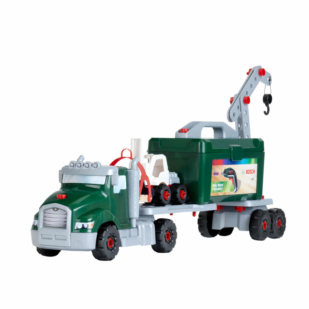 Theo Klein Bosch Screw Truck Set, 86 pcs., with Ixolino II, Cordless Screwdriver, Tool Box, Children's Toy, 8640