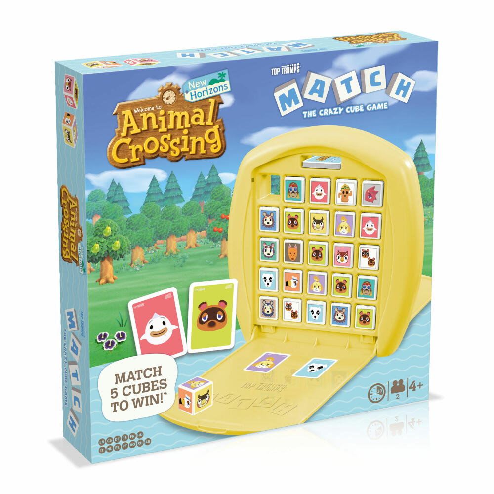 Winning Moves Top Trumps Match Animal Crossing, Dice Game, Board Game, Dice Game, Children's Game, 44950